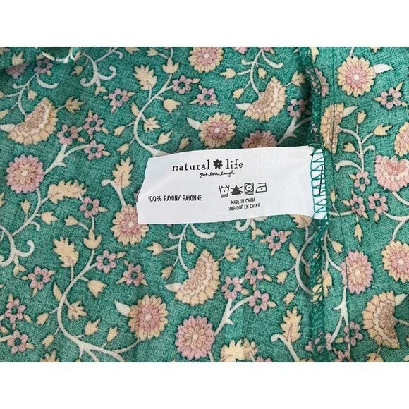 Natural Life Avery Midi Shirt Dress sz M BOHO Babydolll Pockets Cottagecore NEW - Picture 14 of 16